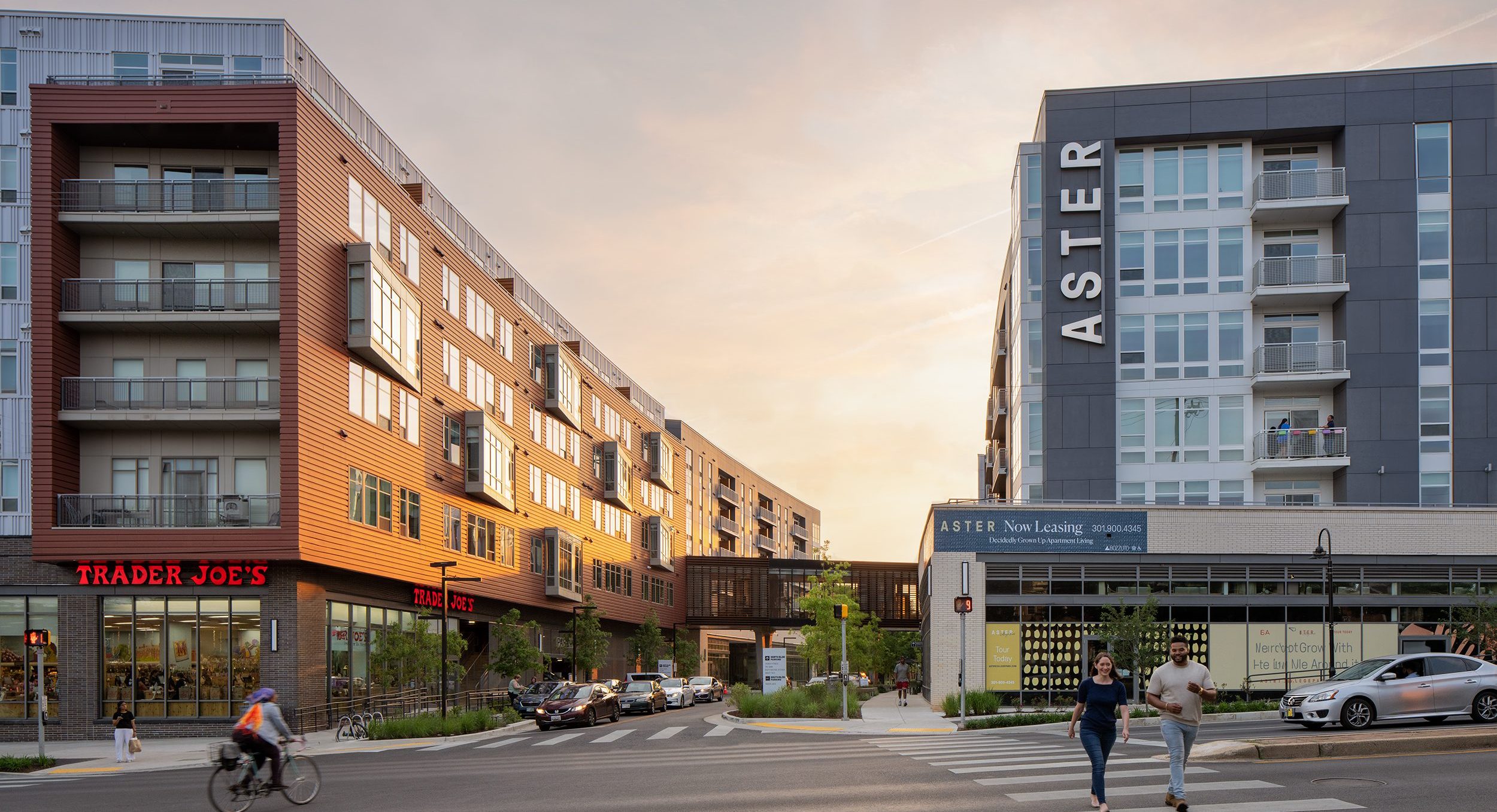 External picture of Trader Joes and the Aster 